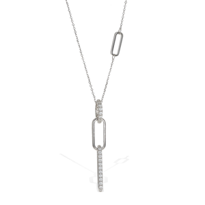 Open Oval Link Charm Necklace in Sterling Silver - Alexandra Marks Jewelry