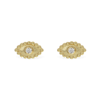 Gold Gilded Evil Eye Stud Earrings - Alexandra Marks Jewelry