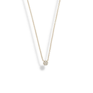 
            
                Load image into Gallery viewer, Small everyday diamond circle necklace in 14kt yellow gold | Alexandra Marks Jewelry
            
        