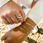 Silver Shiny Square Bracelet
