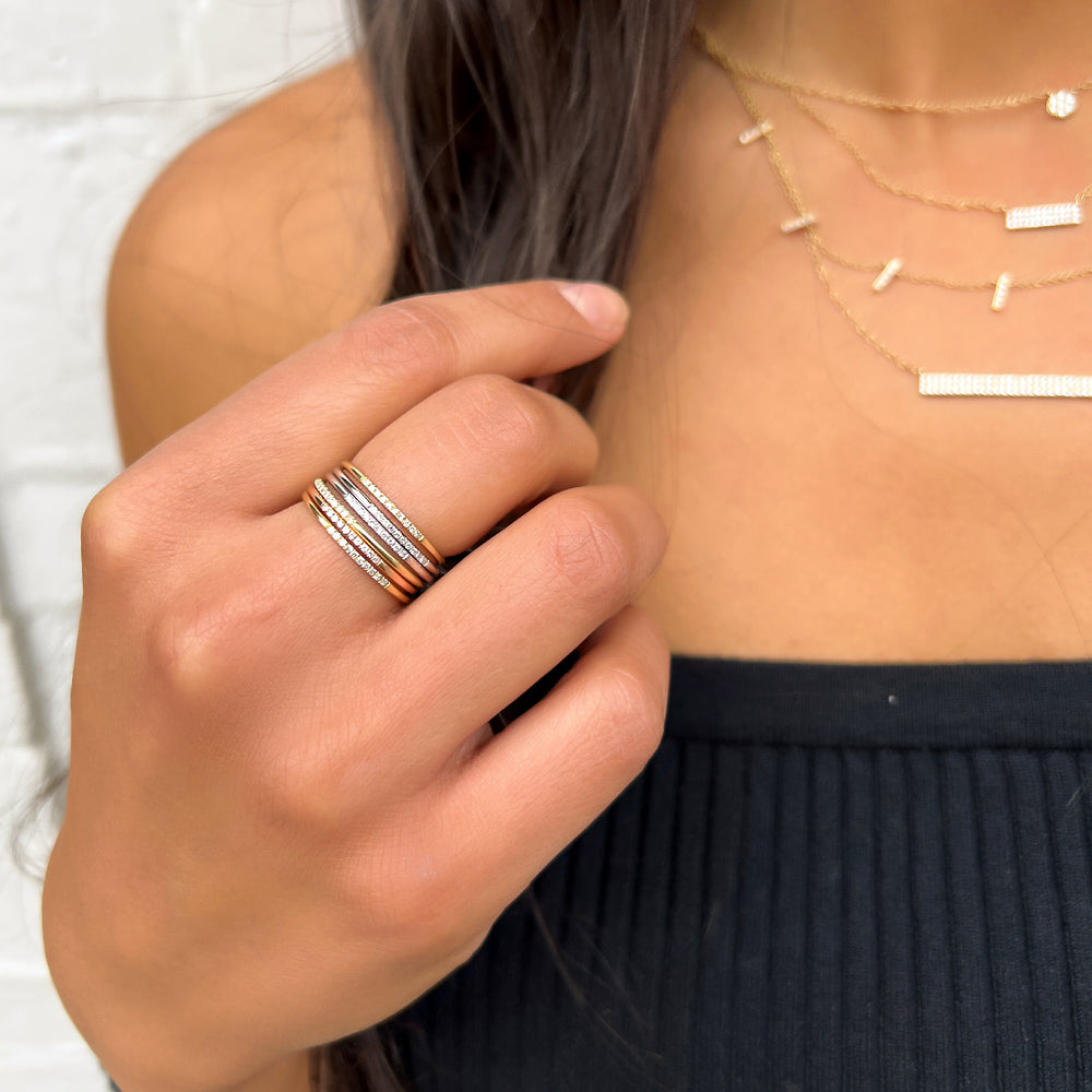 Dainty Thin Diamond Stacking Ring - Alexandra Marks Jewelry