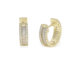 Gold Mini All Around CZ Huggie Hoop Earrings | Alexandra Marks Jewelry