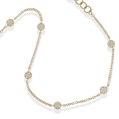 Alexandra Marks | Tiny Diamond By-The-Yard Gold Bracelet