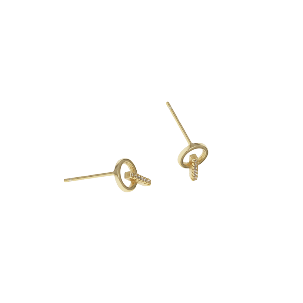 Simple circle stud earrings from Alexandra Makrs Jewelry