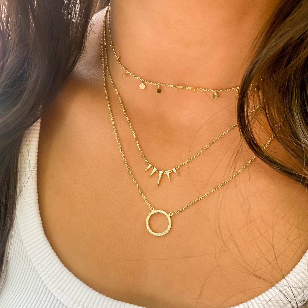 Gold Tiny Triangle Necklace from Alexandra Marks Jewelry