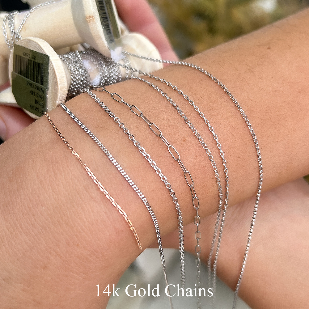 14k White Gold Permanent Forever Bracelet Chains